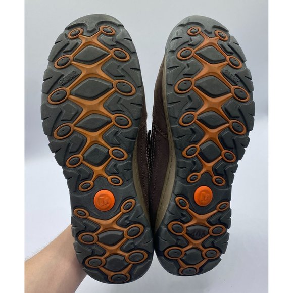 Merrell Espresso Brown Suede Leather Traveler Sphere Shoes Mens Size 10.5 J42355
